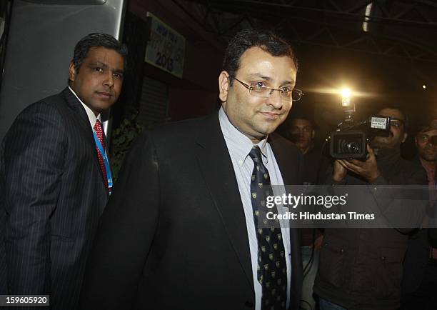 Cyrus Pallonji Mistry, Chairman of India's leading business conglomerate, Tata Group, leaves Udyog Bhawan after meeting with Anand Sharma, Union...