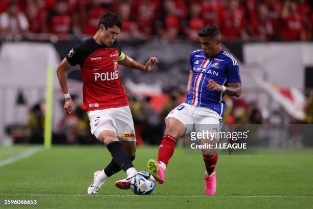 Hiroki SAKAI of Urawa Reds in action during the J.LEAGUE Meiji Yasuda J1 22nd Sec. Match between Urawa Red Diamonds and Yokohama F･Marinos at Saitama...