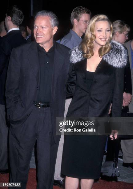 Actress Lisa Kudrow and husband Michel Stern attend the "Lucky Numbers" Hollywood Premiere on October 24, 2000 at the Paramount Pictures Studios in...