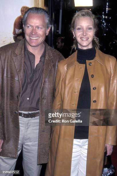 Actress Lisa Kudrow and husband Michel Stern attend "The Mexican" Westwood Premiere on February 23, 2001 at the Mann National Theatre in Westwood,...