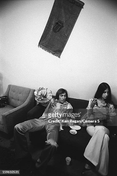 Charlie Watts of The Rolling Stones is photographed backstage in 1972 in Long Beach, California. CREDIT MUST READ: Ken Regan/Camera 5 via Contour by...