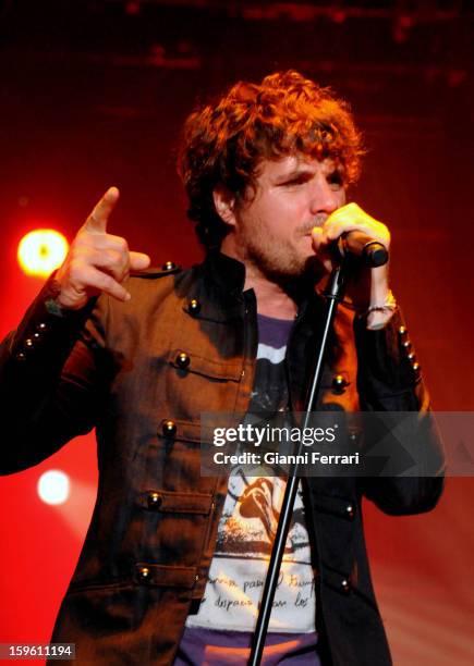 The Spanish singer 'Dani Martin' of 'El Canto del Loco', at a concert Madrid, Castilla La Mancha, Spain