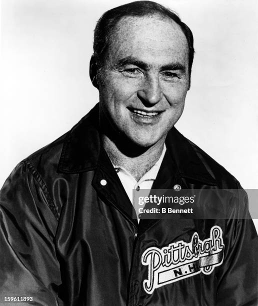 Head coach Red Kelly of the Pittsburgh Penguins poses for a portrait circa 1972 in Pittsburgh, Pennsylvania.