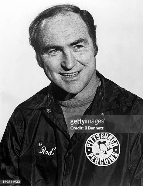 Head coach Red Kelly of the Pittsburgh Penguins poses for a portrait circa 1969 in Pittsburgh, Pennsylvania.