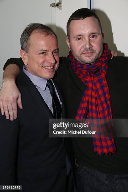 Michael Burke and Kim Jones attend the Louis Vuitton Men Autumn / Winter 2013 show as part of Paris Fashion Week on January 17, 2013 in Paris, France.