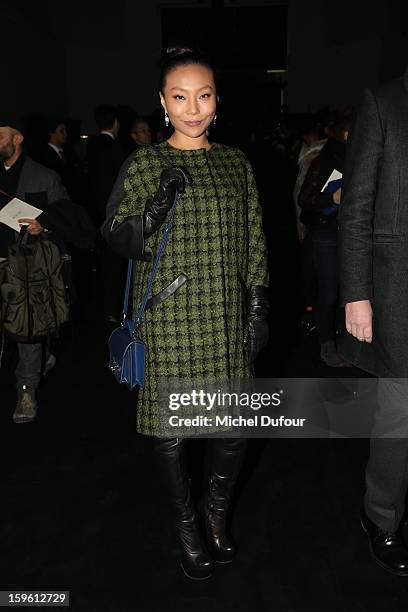 Wan BaoBao attends the Louis Vuitton Men Autumn / Winter 2013 show as part of Paris Fashion Week on January 17, 2013 in Paris, France.