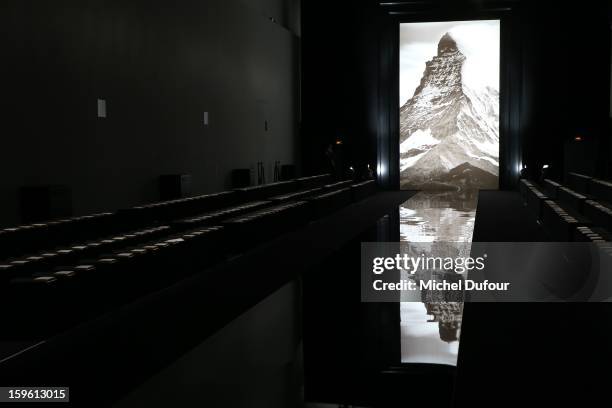 General runway view of the Louis Vuitton Men Autumn / Winter 2013 show as part of Paris Fashion Week on January 17, 2013 in Paris, France.