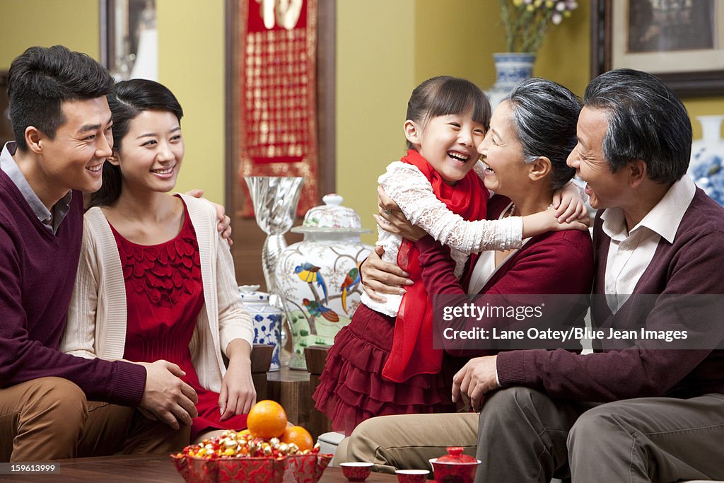 Family reunion during Chinese New Year