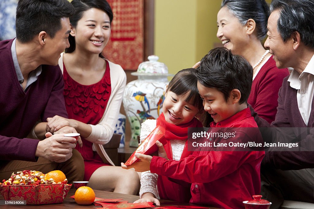 Big family celebrating Chinese New Year