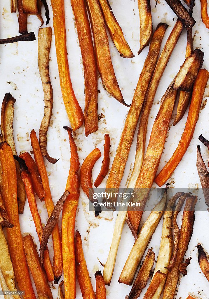 Tray of roasted vegetables