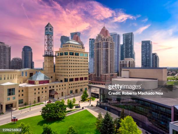 mississauga cityscape - mississauga stock pictures, royalty-free photos & images