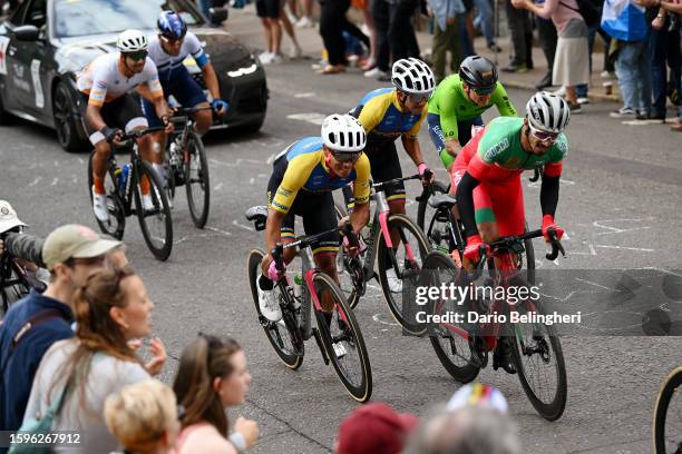 Jonathan Caicedo of Ecuador and Jefferson Cepeda of Ecuador compete during the 96th UCI Cycling World Championships Glasgow 2023, Men Elite Road Race...