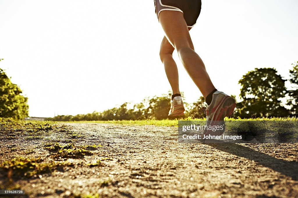 Young woman running, Sweden.