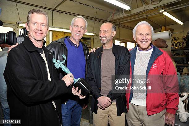 Brett Barney, Daryl Anderson, David Marciano and Paul Napier attend the 19th Annual SAG Awards 2013 SAG Actor Pouring at American Fine Arts Foundry...