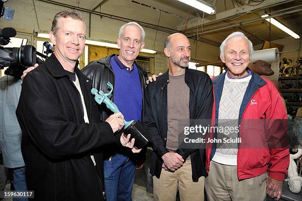 Brett Barney, Daryl Anderson, David Marciano and Paul Napier attend the 19th Annual SAG Awards 2013 SAG Actor Pouring at American Fine Arts Foundry...