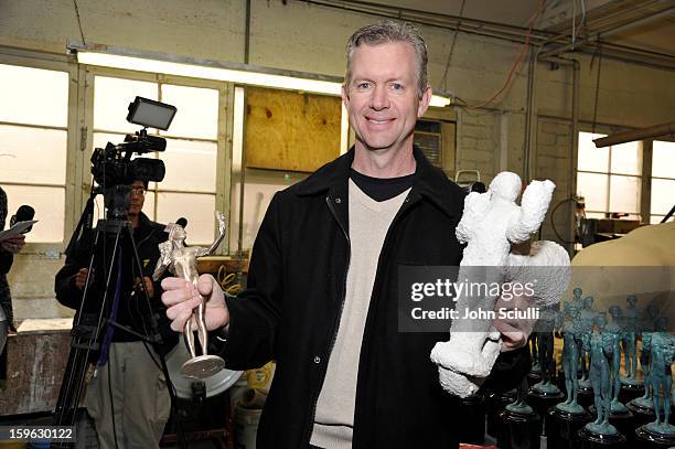 Brett Barney attends the 19th Annual SAG Awards 2013 SAG Actor Pouring at American Fine Arts Foundry on January 17, 2013 in Burbank, California....