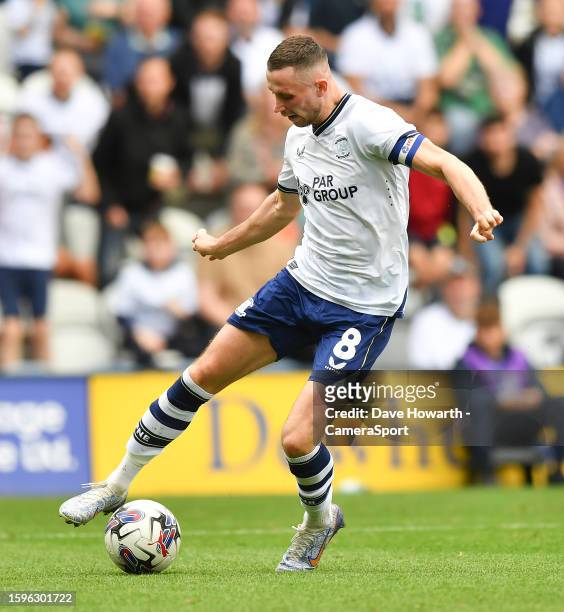 Preston North End's Alan Browne during the Sky Bet Championship match between Preston North End and Sunderland at Deepdale on August 12, 2023 in...