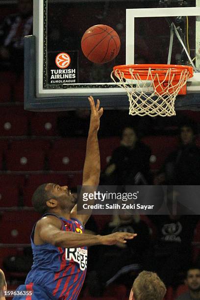 Pete Mickael of FC Barcelona Regal in action during the 2012-2013 Turkish Airlines Euroleague Top 16 Date 4 between Besiktas JK Istanbul v FC...