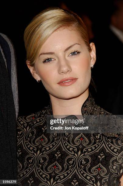 Actress Elisha Cuthbert attends the premiere of "8 Mile" at the Mann Village Theater on November 6, 2002 in Westwood, California.
