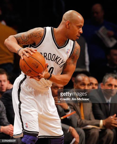 Keith Bogans of the Brooklyn Nets in action against the Phoenix Suns at Barclays Center on January 11, 2013 in the Brooklyn borough of New York...