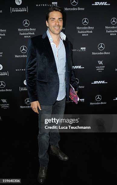 Henner Ceynowa attends the Laurel Autumn/Winter 2013/14 fashion show during Mercedes-Benz Fashion Week Berlin at Brandenburg Gate on January 17, 2013...