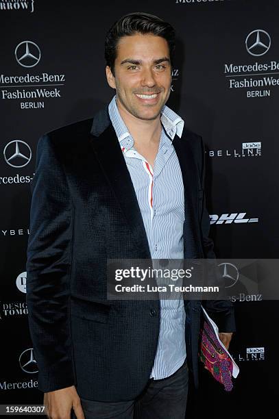 Henner Ceynowa attends the Laurel Autumn/Winter 2013/14 fashion show during Mercedes-Benz Fashion Week Berlin at Brandenburg Gate on January 17, 2013...