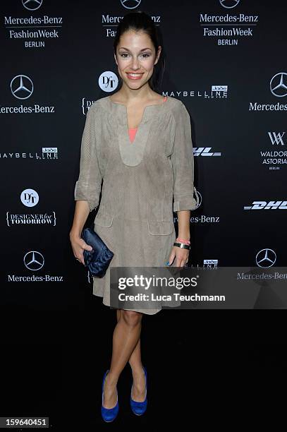 Anna Julia Kapfelsperger attends the Laurel Autumn/Winter 2013/14 fashion show during Mercedes-Benz Fashion Week Berlin at Brandenburg Gate on...