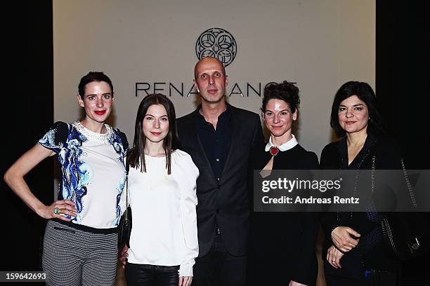 Julia Malik, Nora von Waldstaetten, designer Karsten Fielitz, Bibiana Beglau and Jasmin Tabatabai attend Rena Lange Autumn/Winter 2013/14 fashion...