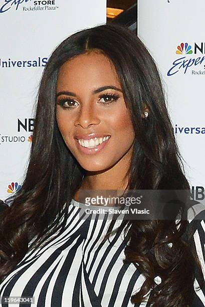 Rochelle Humes of The Saturdays promotes "Chasing The Saturdays" at the NBC Experience Store on January 17, 2013 in New York City.