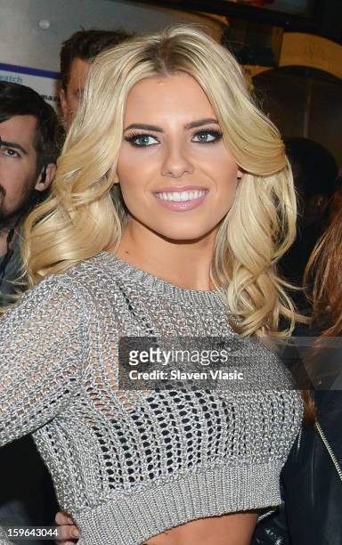 Mollie King of The Saturdays promotes "Chasing The Saturdays" at the NBC Experience Store on January 17, 2013 in New York City.