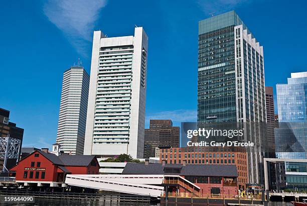 boston waterfront architecture - fort point channel stock pictures, royalty-free photos & images