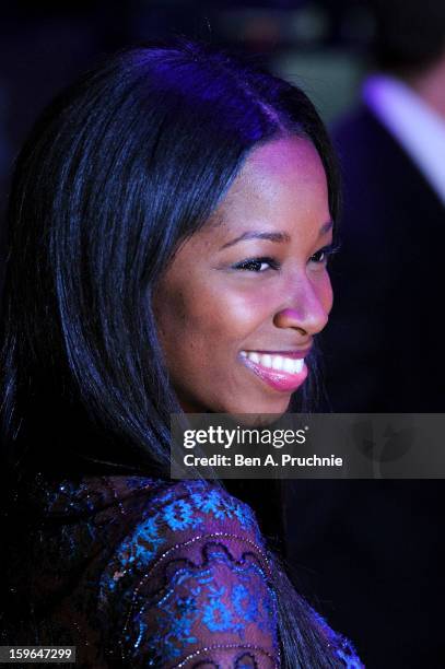 Jamelia attends the UK Premiere of 'Flight' at The Empire Cinema on January 17, 2013 in London, England.