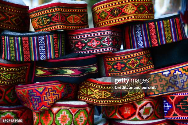 woolen handicraft of himachal pradesh, india - shimla stock pictures, royalty-free photos & images