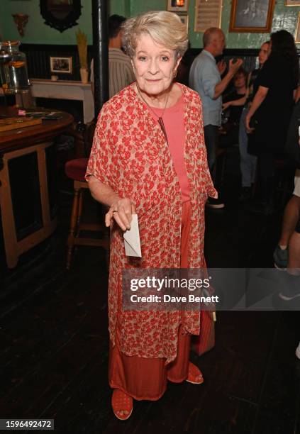 Dame Janet Suzman attends an after party celebrating the last show at The King's Head Theatre Pub ahead of it's upcoming to move to a new space in...