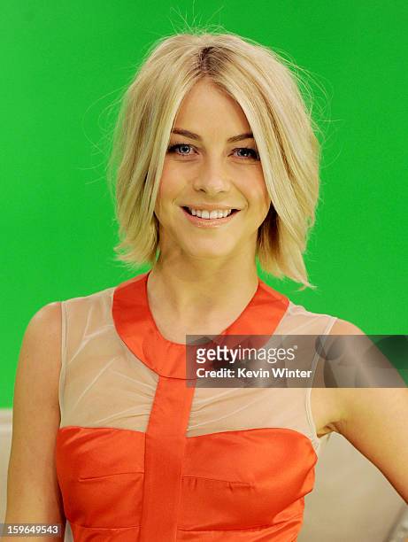 Actress Julianne Hough poses at A Night with Nicholas Sparks' Safe Haven: Filmmakers, Author and Stars Bring The Book To Life at Castle Studios on...