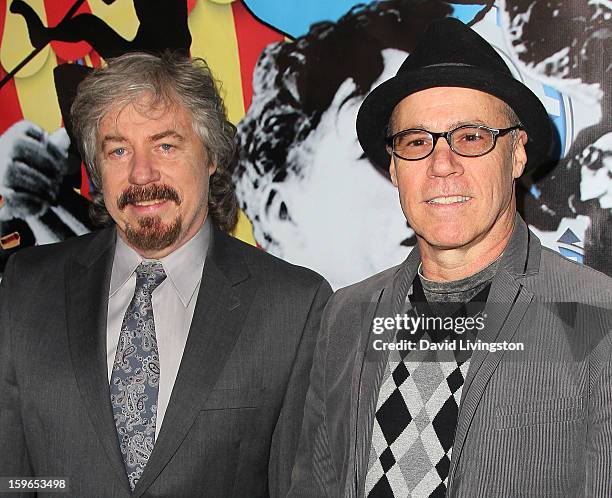 Actors Stanley Livingston and Barry Livingston attend the "Directors Series" 2nd Annual Commemorative Ticket press event presented by Red Line Tours...