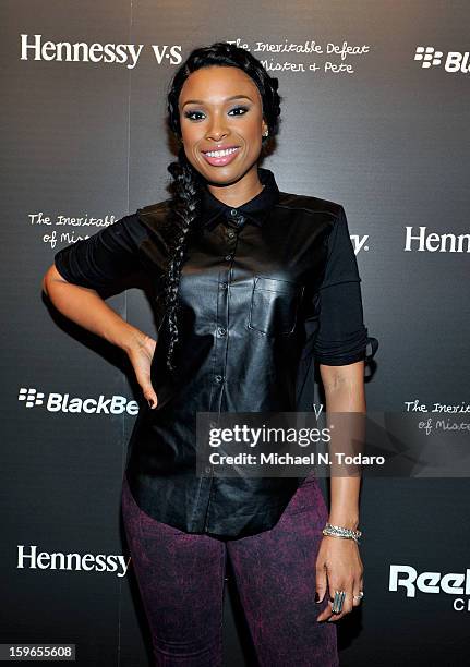 Jennifer Hudson attends Hennessy VS Presents "The Inevitable Defeat of Mister and Pete" sponsored by Reebok and Blackberry at the Julie Nester...