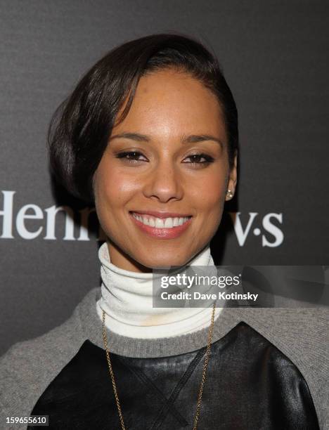 Alicia Keys attends the Hennessy VS Presents "The Inevitable Defeat of Mister and Pete" sponsored by Reebok and Blackberry at the Julie Nester...