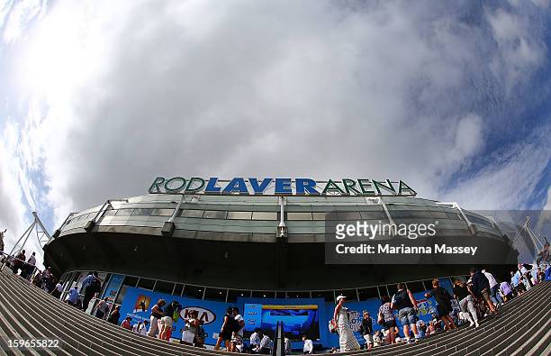 General view of Rod Laver Arena during day five of the 2013 Australian Open at Melbourne Park on January 18, 2013 in Melbourne, Australia.