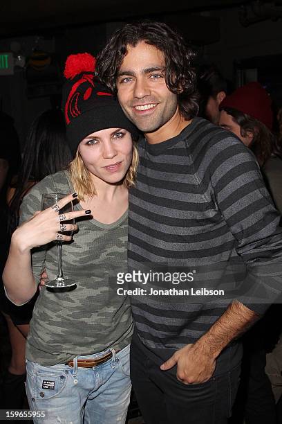 Skylar Grey and Adrian Grenier at the Lil Jon Birthday Party at Downstairs Bar on January 17, 2013 in Park City, Utah.