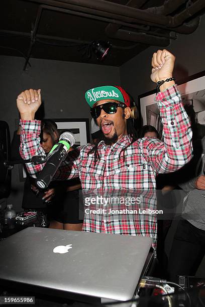 Lil Jon performs at the Lil Jon Birthday Party at Downstairs Bar on January 17, 2013 in Park City, Utah.