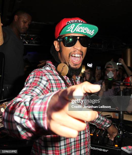 Lil Jon performs at the Lil Jon Birthday Party at Downstairs Bar on January 17, 2013 in Park City, Utah.