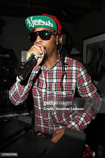 Lil Jon performs at the Lil Jon Birthday Party at Downstairs Bar on January 17, 2013 in Park City, Utah.