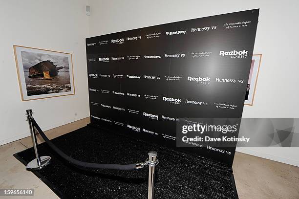 Atmosphere at the Hennessy VS Presents "The Inevitable Defeat of Mister and Pete" sponsored by Reebok and Blackberry at the Julie Nester Gallery on...