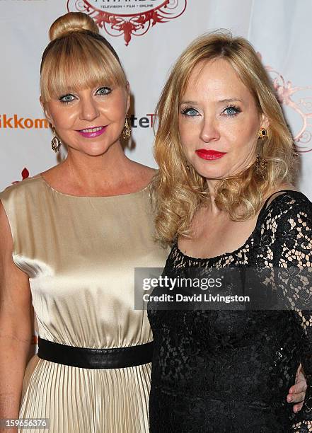 Makeup artist Melissa McNamara and actress and "Speaking of Beauty with Holly Fulger" creator/host Holly Fulger attend the 4th Annual Taste Awards at...