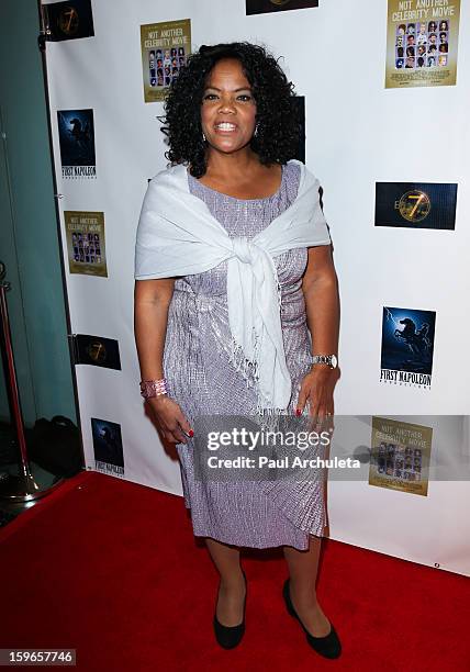 Actress Carol Woodle attends the premiere for "Not Another Celebrity Movie" at Pacific Design Center on January 17, 2013 in West Hollywood,...