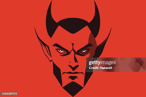 pure evil - devil horn stock illustrations