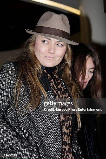 Amaia Montero attends the funeral chapel for actor Fernando Guillen at Tres Cantos Chapel on January 17, 2013 in Madrid, Spain.