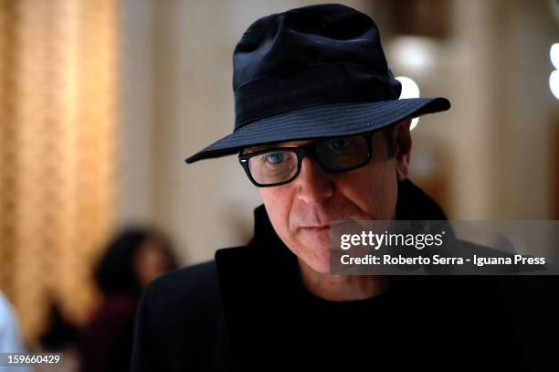 Italian author and musician Emidio Clementi attends the "Nastro di Moebius" conference at San Giorgio in Poggiale Library on January 16, 2013 in...