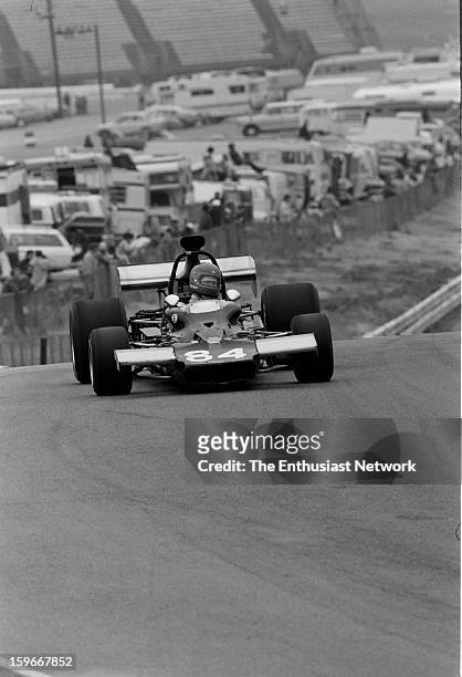 Riverside Grand Prix Formula 5000 Riverside International Raceway. Merle Brennan drives his Ford powered Matich A50.